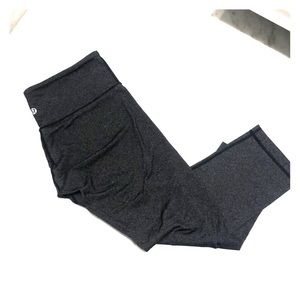 LuLuLemon Wunder Under Crop in Dark Gray